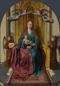 Thronende Madonna mit Kind und vier Engeln. Um 1506-09