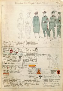 Albanische, tschechoslowakische und polnische Freiwilligenuniformen des Königreichs Italien von Quinto Cenni