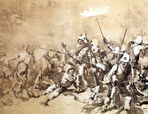 Schlacht von Adoua zwischen den Italienern und Äthiopien im Jahr 1896 von Quinto Cenni