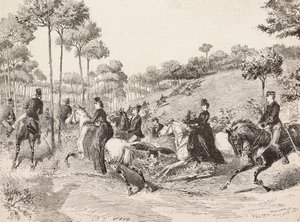 Jagdausflug der Mailänder Jagd