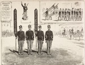 Inspektion der Brigade Roma der italienischen Armee, 16. März