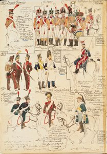Militäruniformen des Französischen Reiches, von Quinto Cenni, Farbtafel von Quinto Cenni