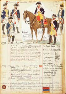 Militäruniformen der Piemontesischen Republik, von Quinto Cenni, Farbtafel von Quinto Cenni
