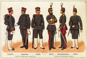 Sino-Japanischer Krieg - Uniformen der japanischen Armee, Gravur, Leipzig