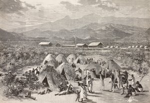 Zelte des Flüchtlingslagers von Zula, Arafali, Eritrea (Stich) von Quinto Cenni