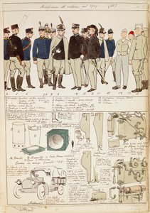 Uniformvariationen des Königreichs Italien, Farbtafel von Quinto Cenni