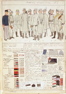 Uniformvariationen des Königreichs Italien, Farbtafel von Quinto Cenni von Quinto Cenni