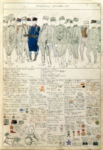 Uniformvariationen des Königreichs Italien, Farbtafel von Quinto Cenni von Quinto Cenni