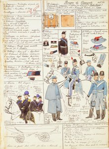Uniformen und Abzeichen des Königreichs Sardinien von Quinto Cenni, Farbtafel von Quinto Cenni