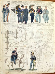 Uniformen und Ausrüstung verschiedener Kräfte des Königreichs Italien von Quinto Cenni, Farbtafel von Quinto Cenni
