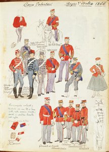 Uniformen des Freiwilligenkorps der Armee des Königreichs Italien von Quinto Cenni, Farbtafel
