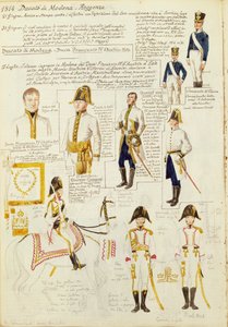 Uniformen des Herzogtums Modena, Farbtafel von Quinto Cenni