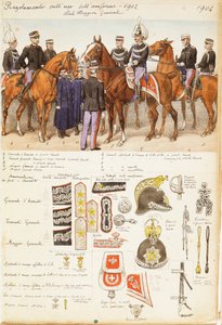 Uniformen des Generalstabs des Königreichs Italien, Farbtafel von Quinto Cenni
