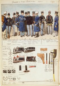 Uniformen der Grenadiere von Sardinien, Linieninfanterie, Unteroffiziere des Königreichs Italien