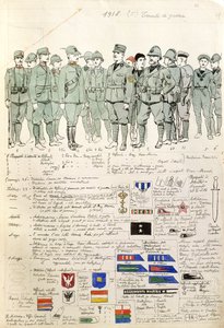 Uniformen des Königreichs Italien von Quinto Cenni, Farbtafel von Quinto Cenni