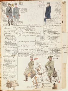 Uniformen des Königreichs Italien, Farbtafel von Quinto Cenni