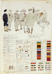 Uniformen des Königreichs Italien, Farbtafel von Quinto Cenni von Quinto Cenni