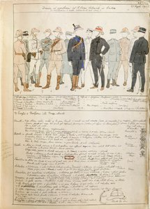 Uniformen des königlichen Kolonialtruppenkorps des Königreichs Italien in Eritrea, Farbtafel von Quinto Cenni von Quinto Cenni