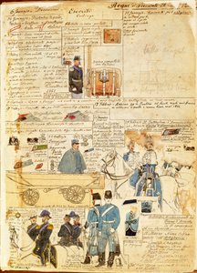 Uniformen der Armee des Königreichs Sardinien, Farbtafel von Quinto Cenni von Quinto Cenni