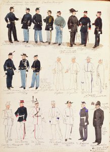 Uniformen der Stadtwachen des Königreichs Italien von Quinto Cenni, Farbtafel von Quinto Cenni