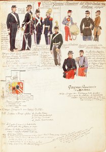 Uniformen der provisorischen Regierung von Bologna von Quinto Cenni