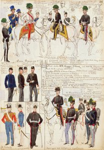 Verschiedene Uniformen des Herzogtums Modena von Quinto Cenni, Farbtafel