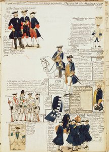 Verschiedene Uniformen des Herzogtums Modena von Quinto Cenni, Farbtafel von Quinto Cenni