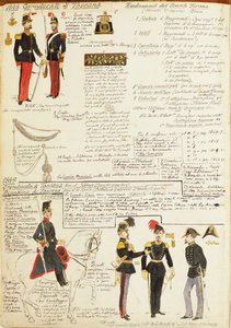 Verschiedene Uniformen des Großherzogtums Toskana von Quinto Cenni, Farbtafel von Quinto Cenni