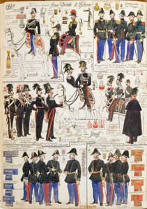 Verschiedene Uniformen des Großherzogtums Toskana von Quinto Cenni