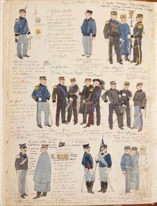 Verschiedene Uniformen des Königreichs Italien von Quinto Cenni, Farbtafel von Quinto Cenni
