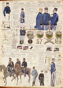 Verschiedene Uniformen des Königreichs Italien von Quinto Cenni, Farbtafel