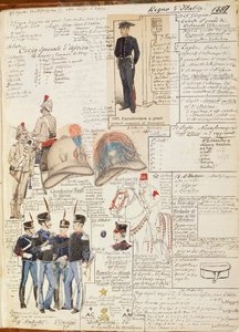 Verschiedene Uniformen des Königreichs Italien, Farbtafel von Quinto Cenni von Quinto Cenni
