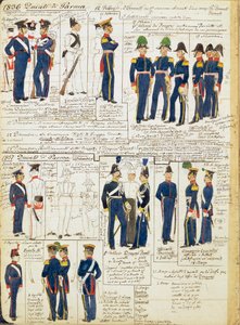 Verschiedene Uniformen des Herzogtums Parma von Quinto Cenni