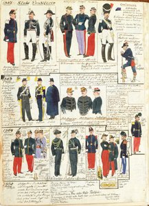 Verschiedene Uniformen der Päpstlichen Staaten von Quinto Cenni
