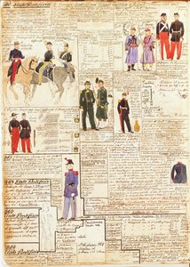 Verschiedene Uniformen der päpstlichen Staaten von Quinto Cenni
