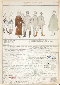 Kriegsuniformen des Königreichs Italien, Farbtafel von Quinto Cenni von Quinto Cenni