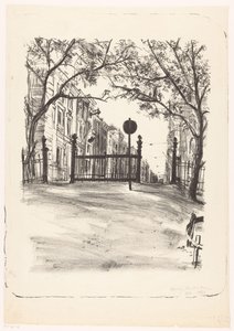 Ausgang des Vondelparks von Quirijn Halbertsma (signed by artist)