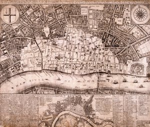 Karte von London, 1666