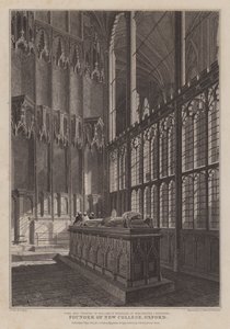 Grab und Kapelle von William of Wykeham, Gründer des New College, Oxford, in der Kathedrale von Winchester von R. (after) Essex