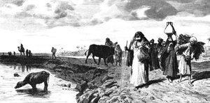 Eine Chaussee im Delta zur Zeit der Flut, 1880