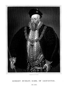 Robert Dudley, 1. Earl of Leicester, Favorit von Königin Elisabeth I. von England, 1823 von R. Cooper