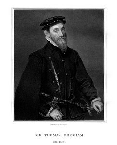 Sir Thomas Gresham, englischer Kaufmann und Finanzier, 1823 von R. Cooper