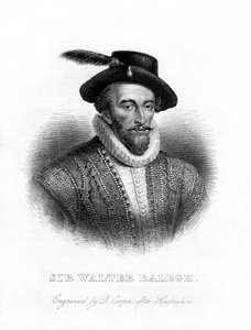 Sir Walter Raleigh, Schriftsteller, Dichter, Höfling und Entdecker, 19. Jahrhundert von R. Cooper