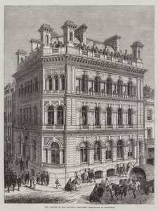 Neue Büros der National Provident Institution in Eastcheap von R. Dudley