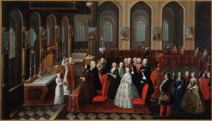 Goldene Hochzeit von M. und Mme Robinet de Pontagny, 1742 von R. Huet
