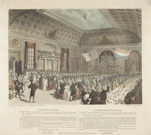 Patriotisches Mahl in London, 1813 von R. Reeves