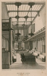 House of Lords, Westminster, London, eingerichtet 1835 von R. W. Billings