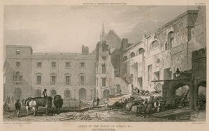Ruinen des House of Lords, Westminster von R. W. Billings
