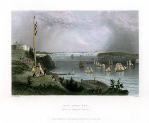 New York Bay vom Telegraphenstation aus gesehen, USA, 1838