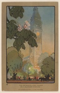 Der Metropolitan Tower an einem Sommerabend von Rachael Robinson Elmer